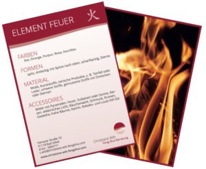 Element Feuer Sammelkarte von Christiane Witt - Feng Shui Beratung