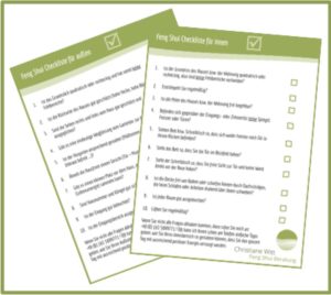Kostenlose Feng Shui Checkliste für den Innen- und Außenbereich von Christiane Witt - Feng Shui Beratung